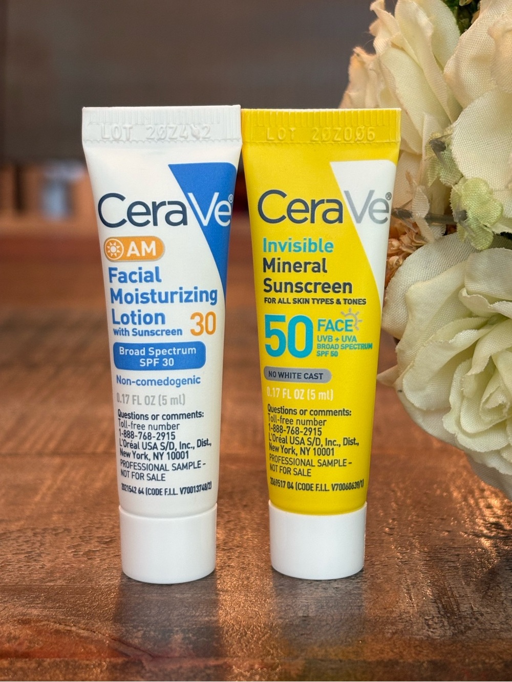 CeraVe AM Facial Moisturizing Lotion SPF 30 & Invisible Mineral Sunscreen SPF 50